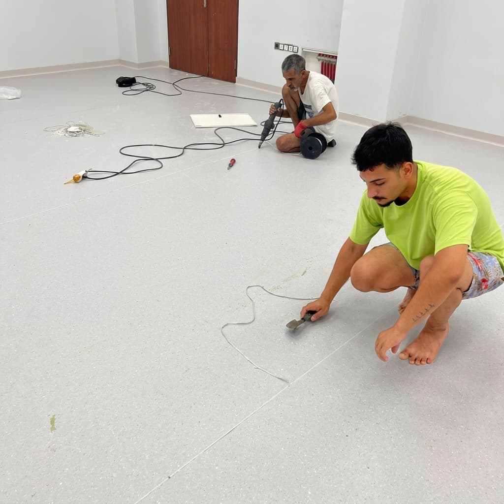 High School e-Exam Room Homogeneous PVC Flooring